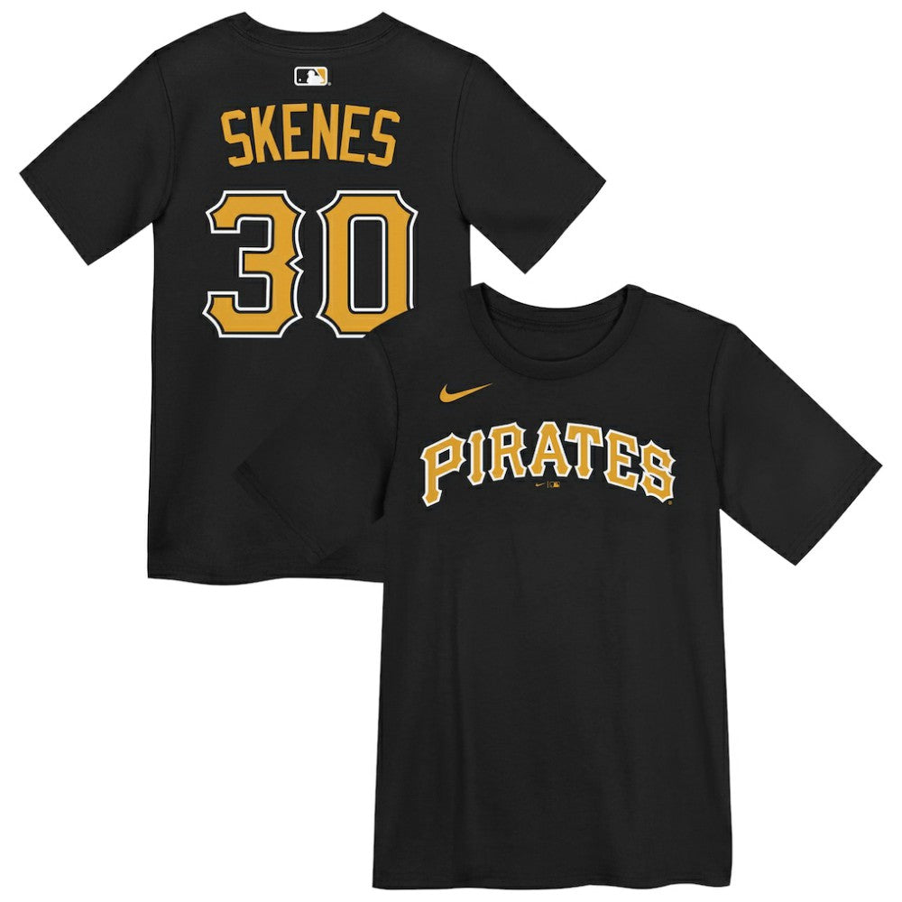 Paul Skenes Pittsburgh Pirates Nike Preschool Name & Number T-Shirt - Black T-shirts