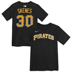 Paul Skenes Pittsburgh Pirates Nike Preschool Name & Number T-Shirt - Black T-shirts