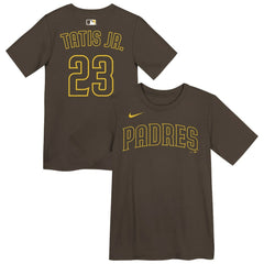 Fernando Tatis Jr. San Diego Padres Nike Preschool Name & Number T-Shirt - Brown T-shirts