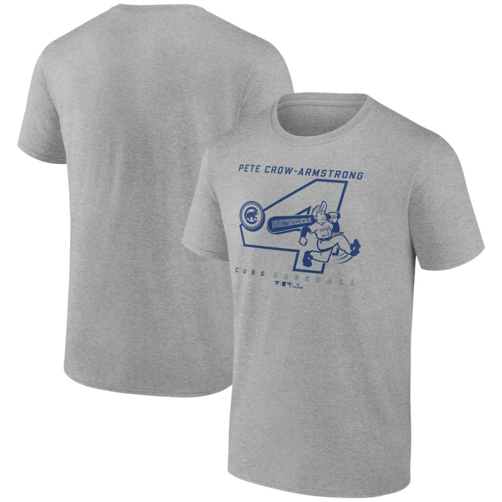 Pete Crow-Armstrong Chicago Cubs Graphic Player T-Shirt - Heather Gray T-shirts