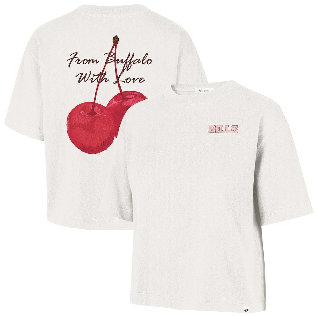 Buffalo Bills '47 Women's Love Letter Reed City T-Shirt Cream
