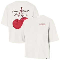 Detroit Lions '47 Women's Love Letter Reed City T-Shirt Cream
