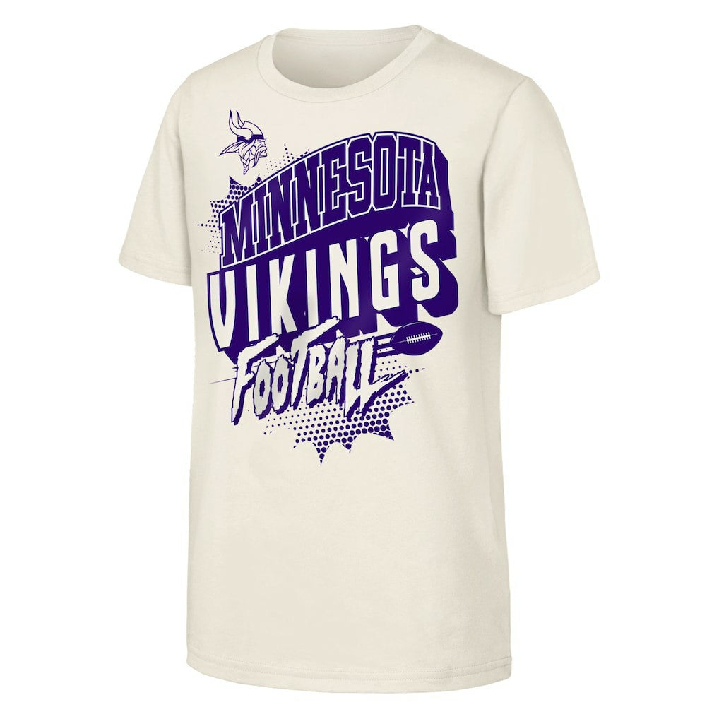 Minnesota Vikings Outerstuff Youth Action Comic T-Shirt Natural
