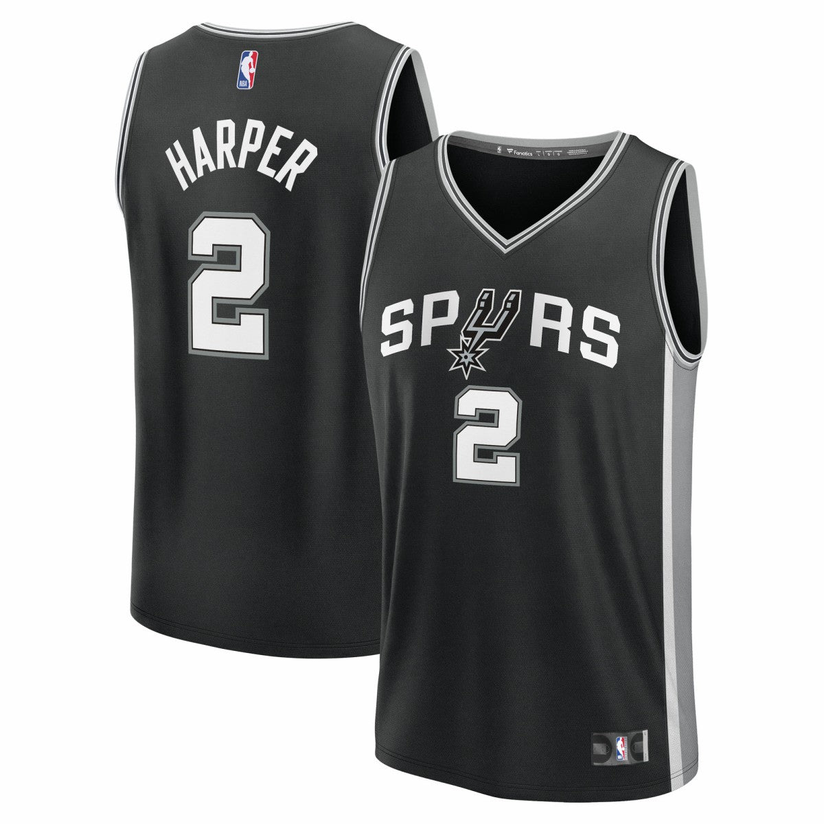 Dylan Harper San Antonio Spurs 2025 NBA Draft First Round Pick Fast Break Replica Jersey Icon Edition Black