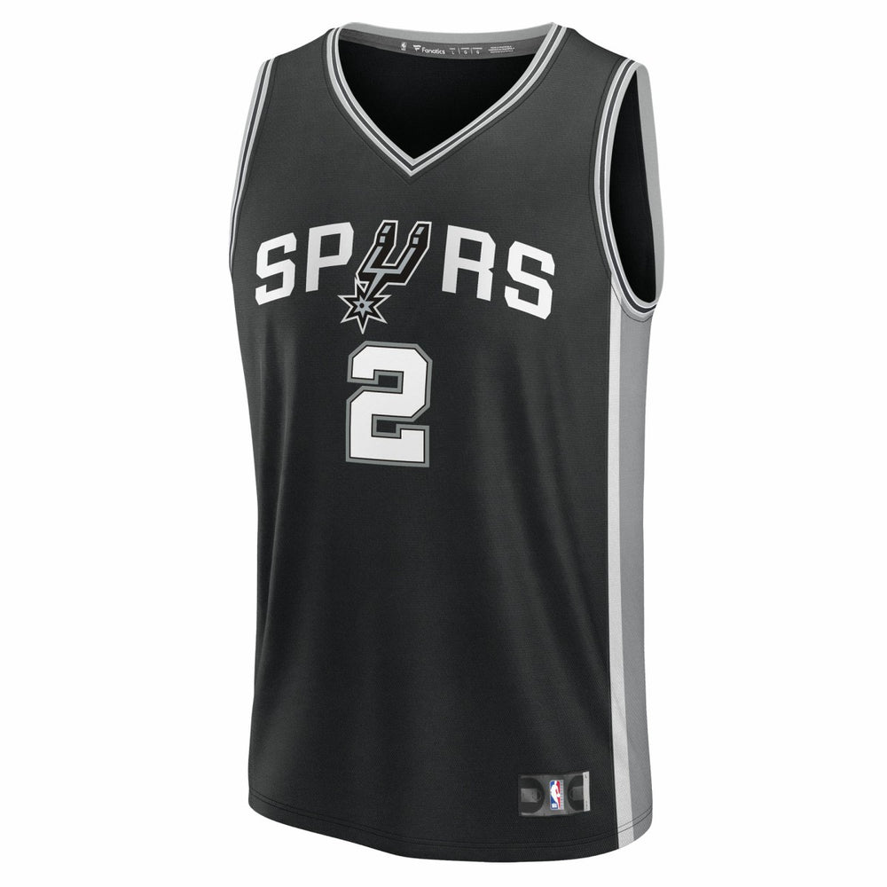 Dylan Harper San Antonio Spurs 2025 NBA Draft First Round Pick Fast Break Replica Jersey Icon Edition Black