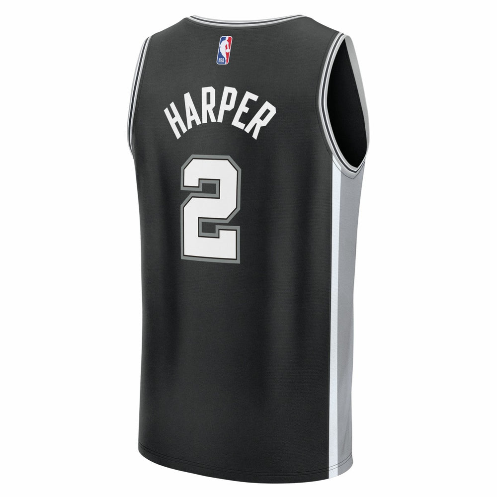 Dylan Harper San Antonio Spurs 2025 NBA Draft First Round Pick Fast Break Replica Jersey Icon Edition Black
