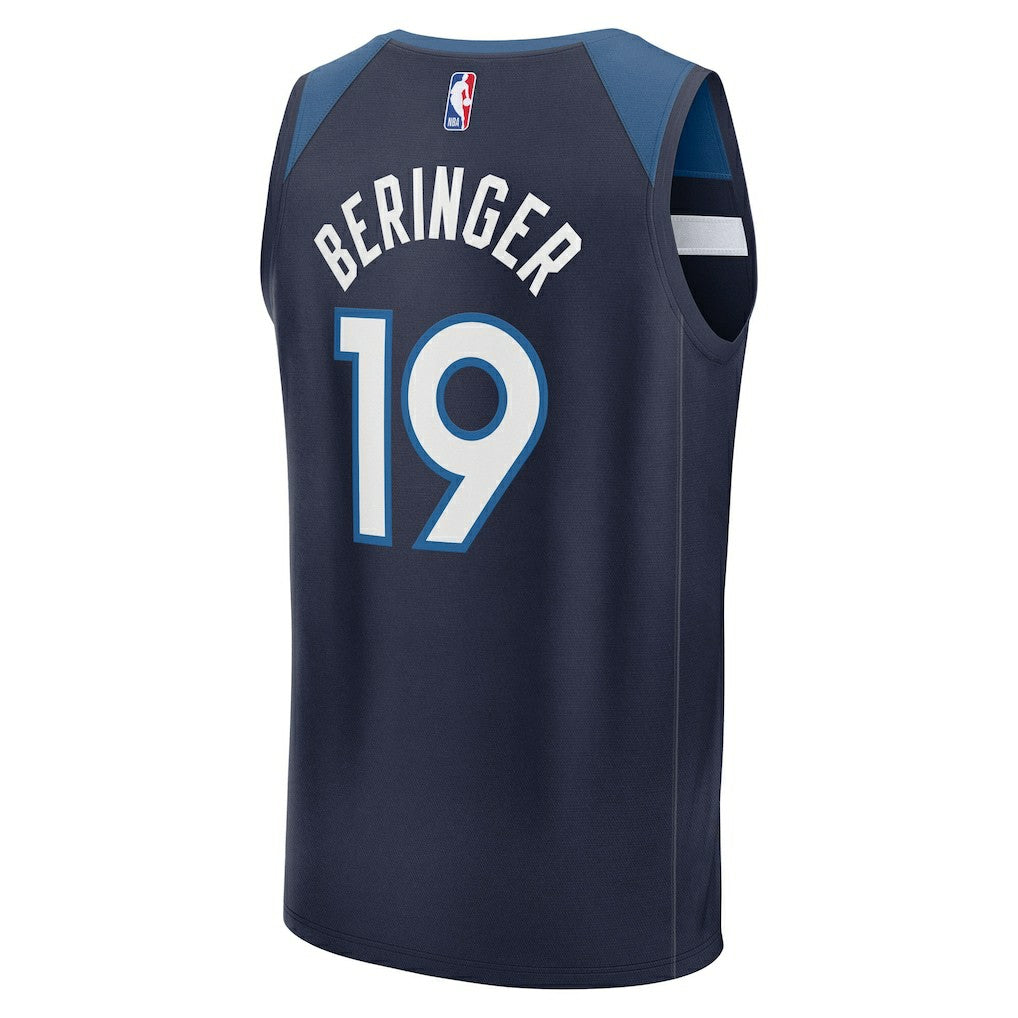 Joan Beringer Minnesota Timberwolves 2025 NBA Draft First Round Pick Fast Break Replica Jersey Icon Edition Navy
