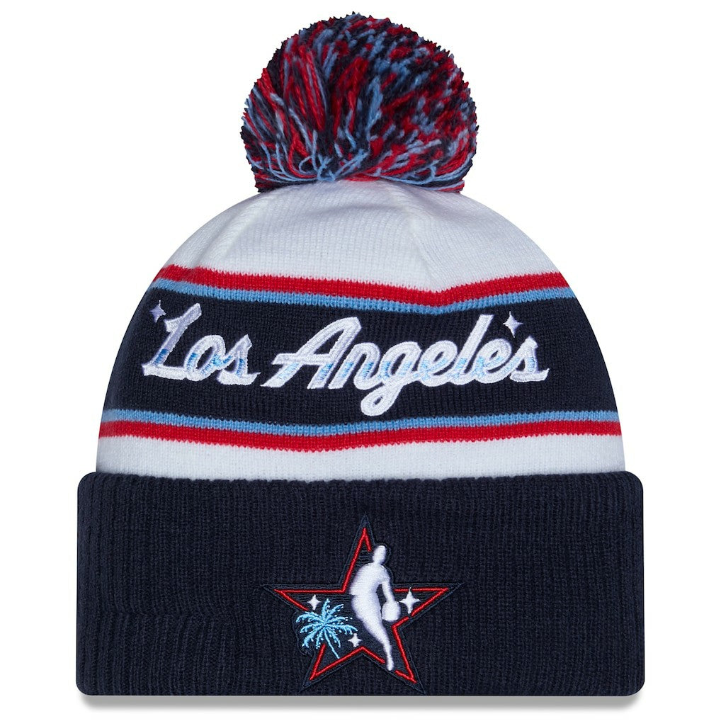 2026 NBA All-Star Game Cuffed Knit Hat with Pom White/Navy