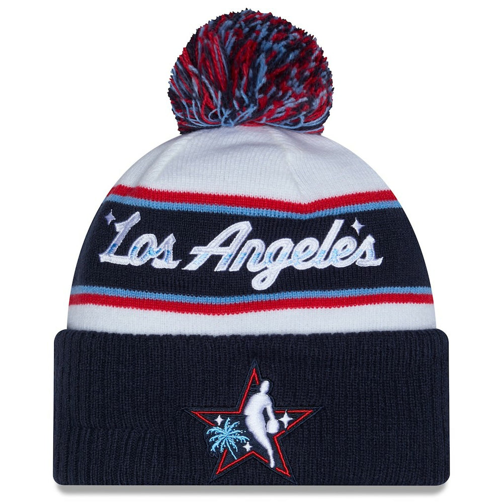 2026 NBA All-Star Game Cuffed Knit Hat with Pom White/Navy