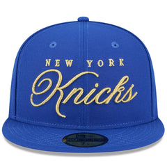 New York Knicks 2026 NBA All-Star Game Script 59FIFTY Fitted Hat Blue