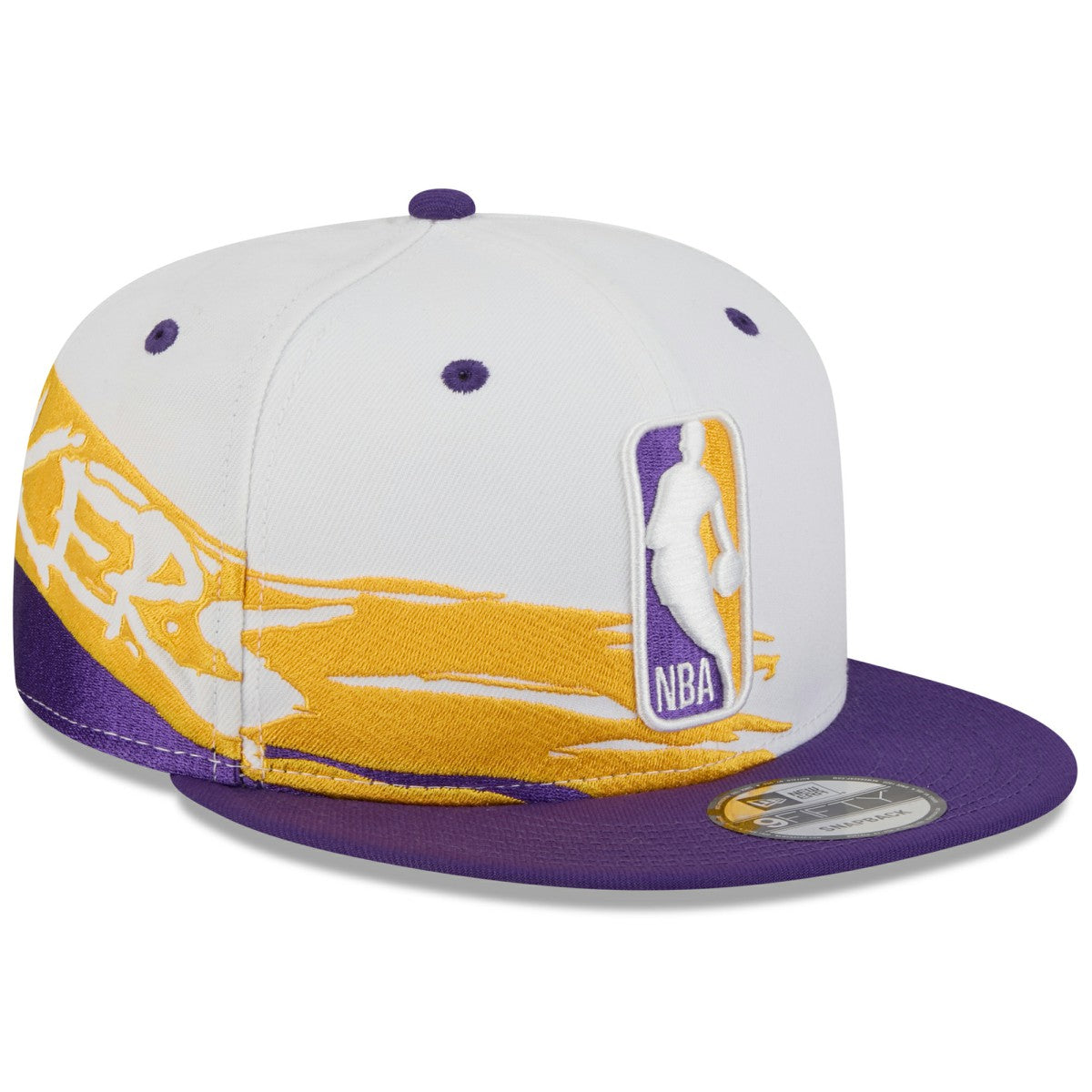 Los Angeles Lakers 2026 NBA All-Star Game Brushstroke 9FIFTY Snapback Hat White/Purple