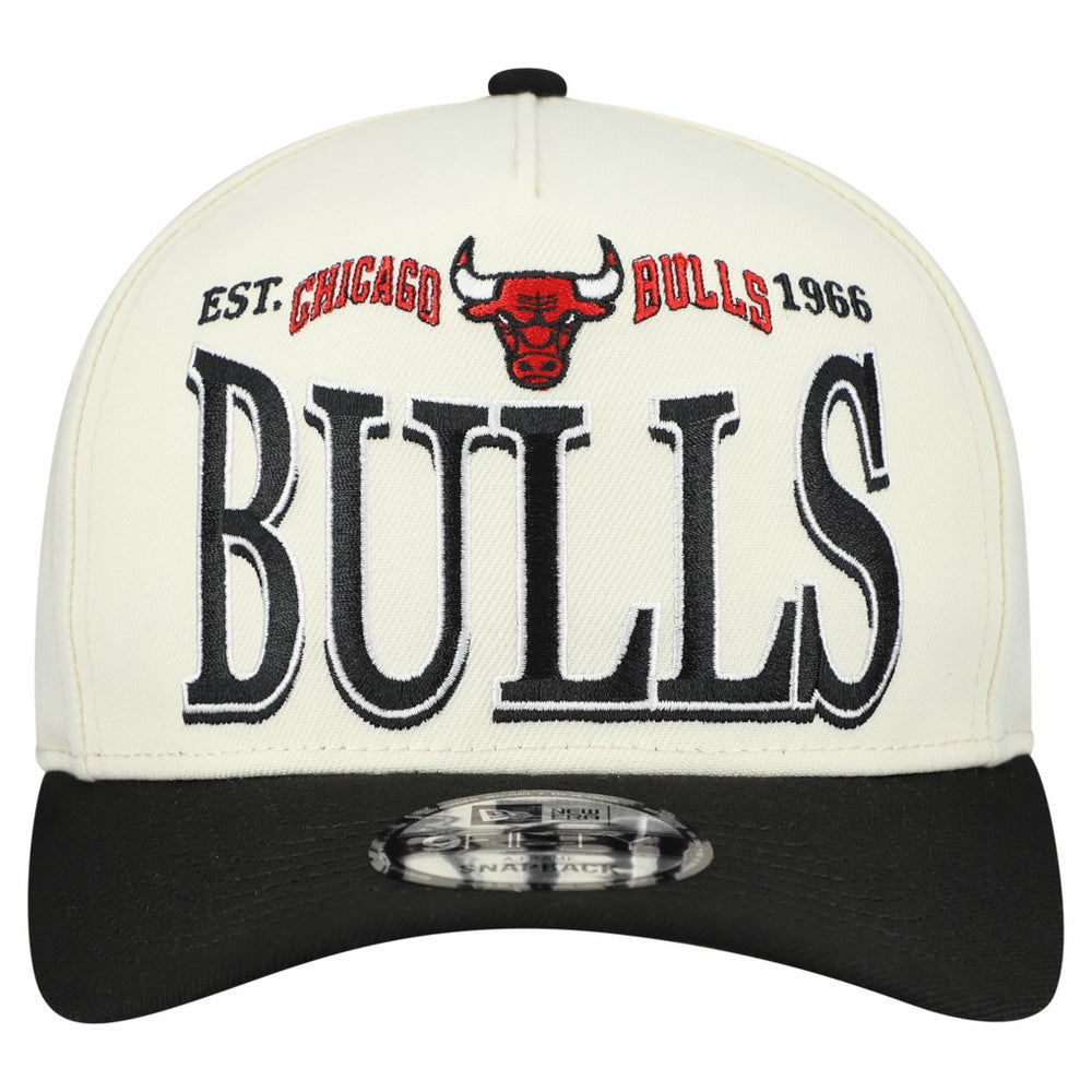 Chicago Bulls Stretched 2-Tone A-Frame 9FIFTY Adjustable Hat Cream/Black
