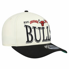 Chicago Bulls Stretched 2-Tone A-Frame 9FIFTY Adjustable Hat Cream/Black