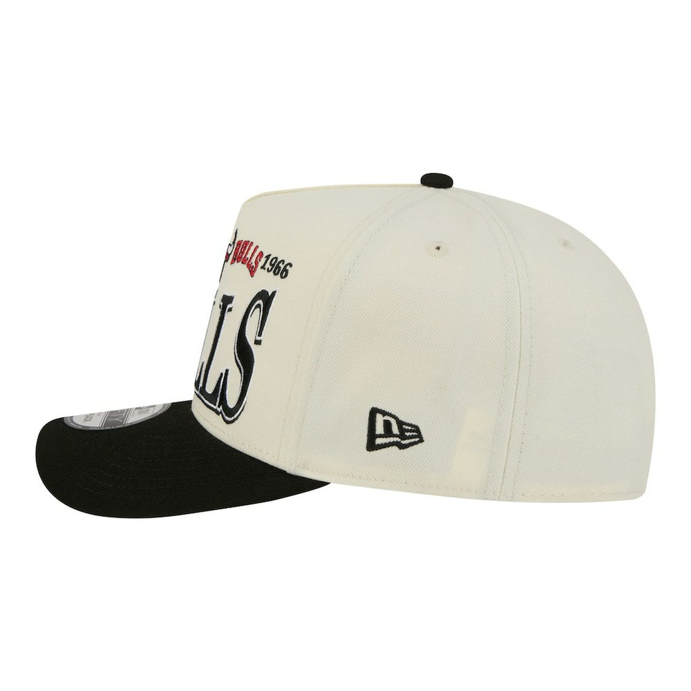 Chicago Bulls Stretched 2-Tone A-Frame 9FIFTY Adjustable Hat Cream/Black