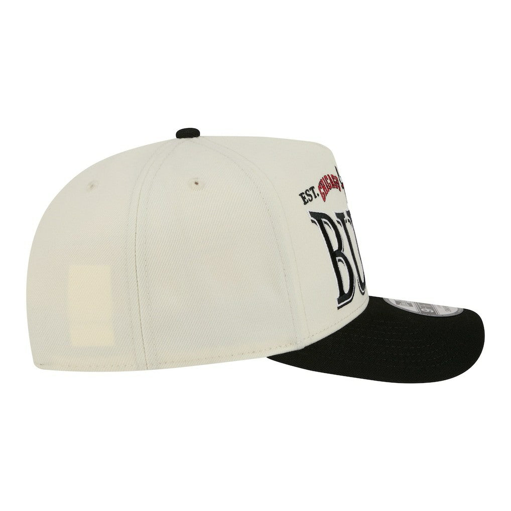 Chicago Bulls Stretched 2-Tone A-Frame 9FIFTY Adjustable Hat Cream/Black