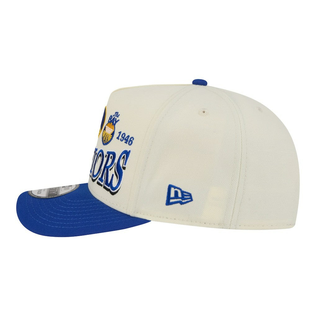 Golden State Warriors Stretched 2-Tone A-Frame 9FIFTY Adjustable Hat Cream/Royal