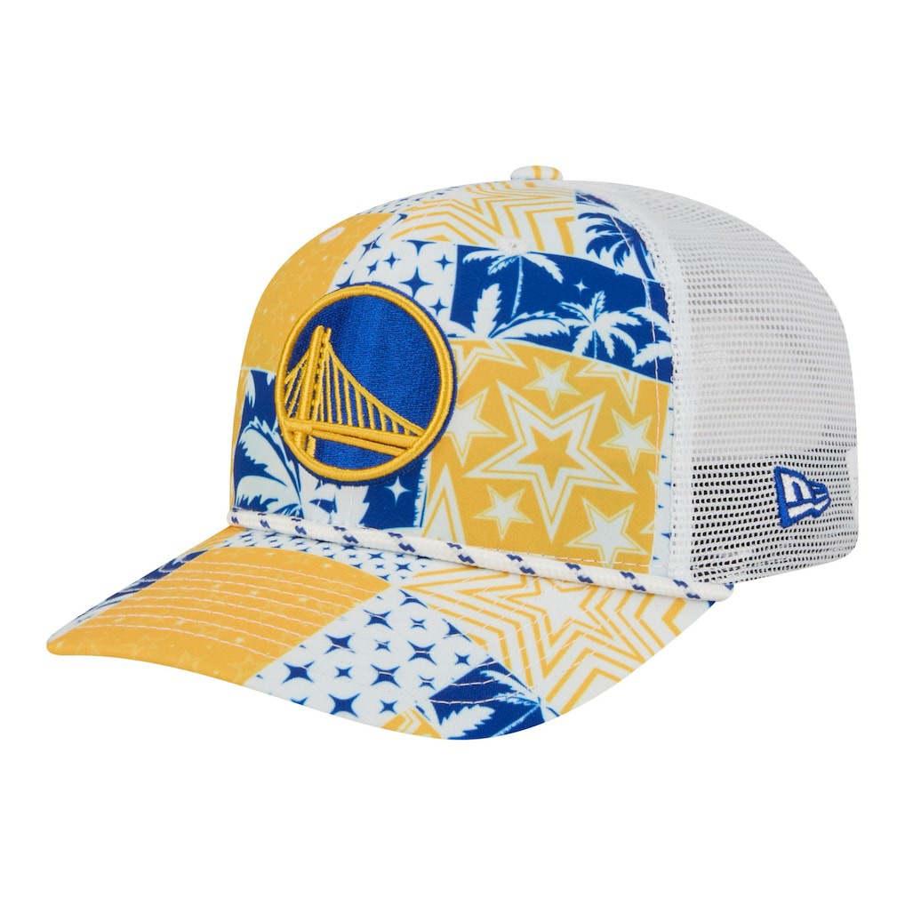 Golden State Warriors Fan Pack Tropical Pattern 9SEVENTY Adjustable Hat White