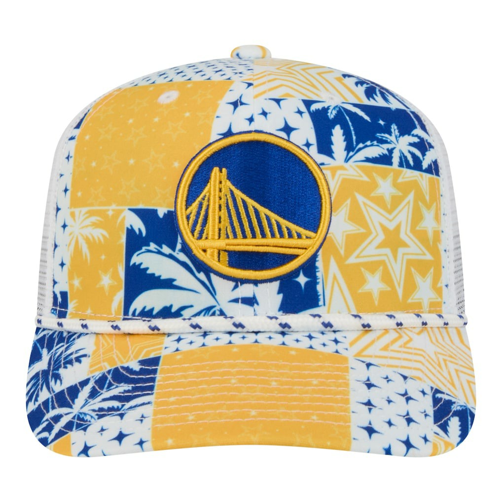 Golden State Warriors Fan Pack Tropical Pattern 9SEVENTY Adjustable Hat White