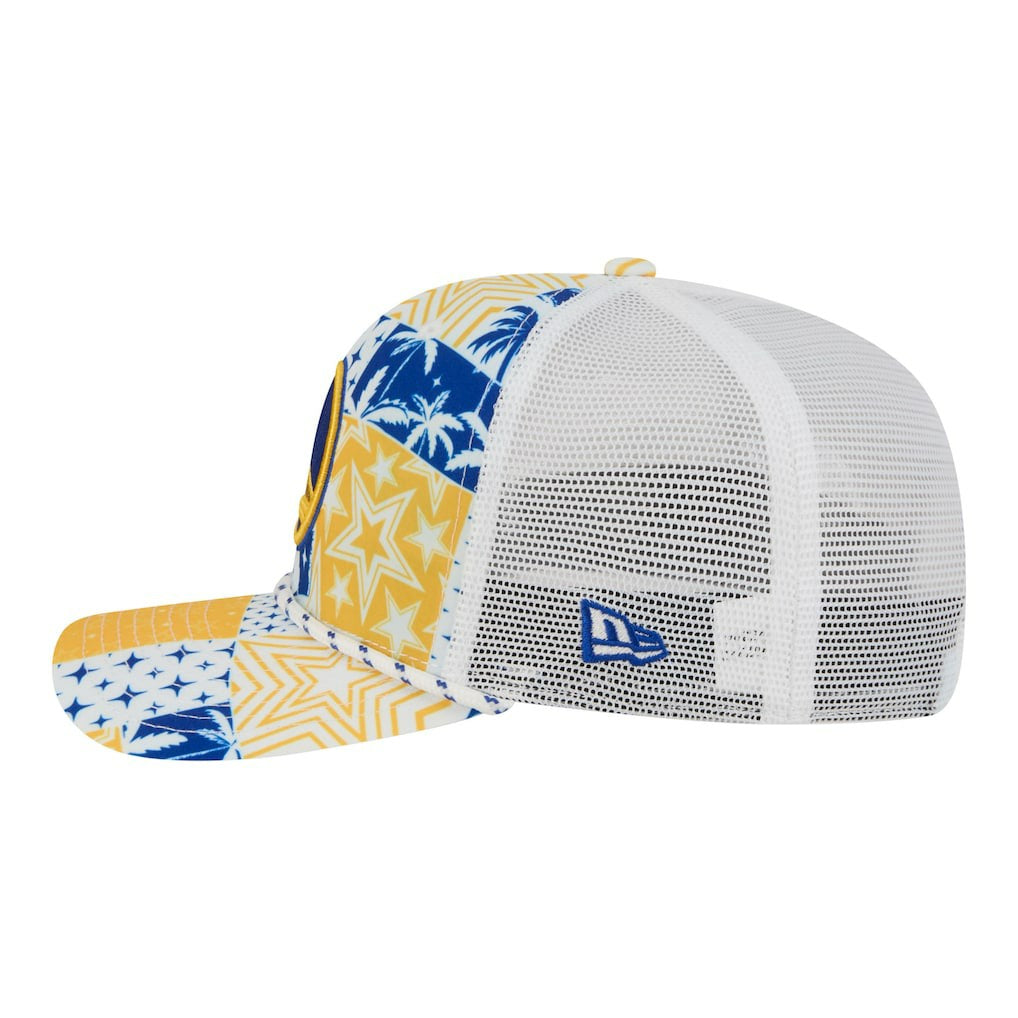 Golden State Warriors Fan Pack Tropical Pattern 9SEVENTY Adjustable Hat White