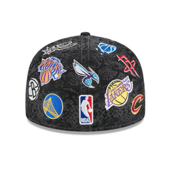 2026 NBA All-Star Game Allover Logos 59FIFTY Fitted Hat Black