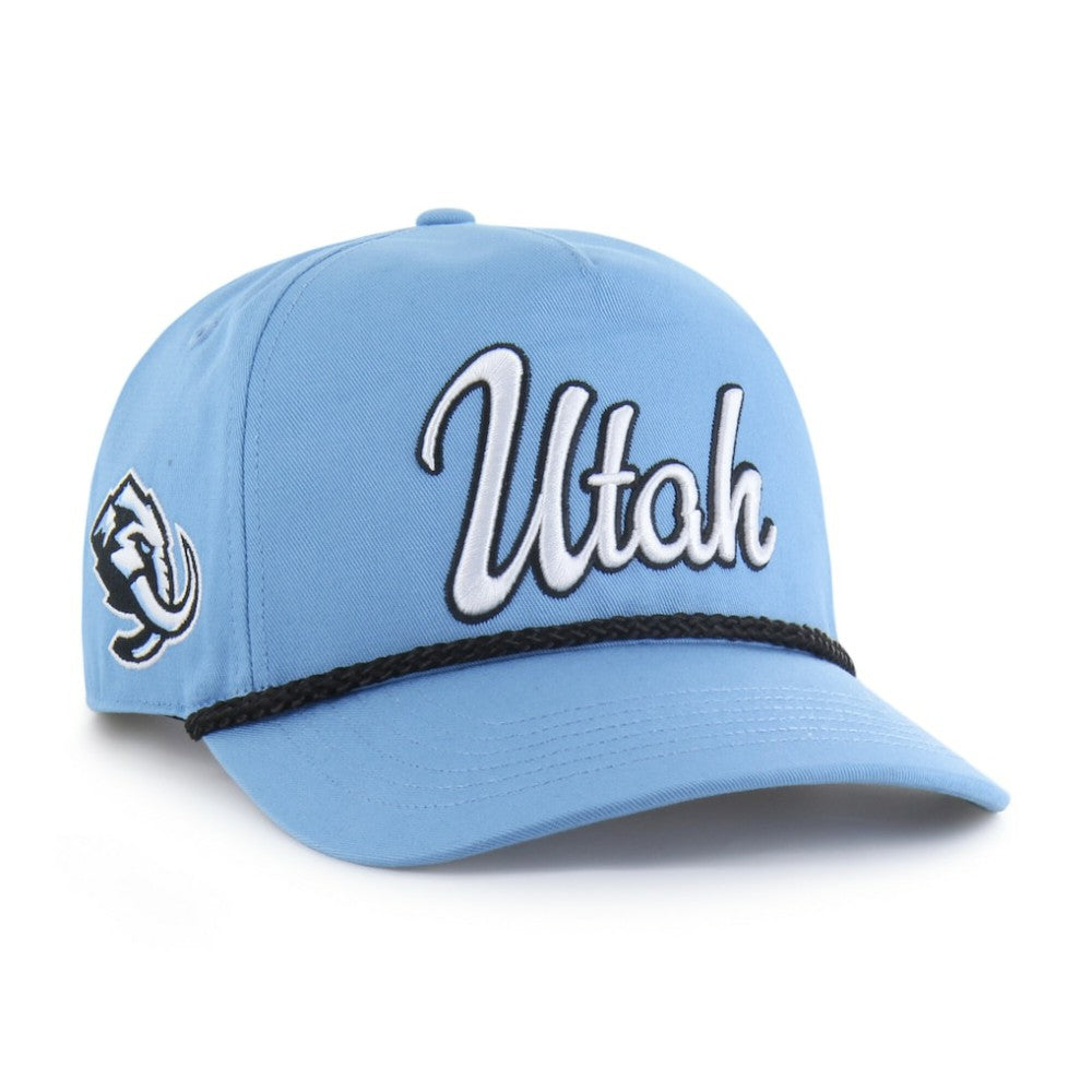 NHL Utah Mammoth '47 Overhand Logo Side Patch Adjustable Hitch Hat - Light Blue