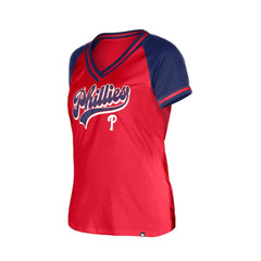 Philadelphia Phillies New Era Women's Gameday V-Neck T-Shirt - Red T-shirts