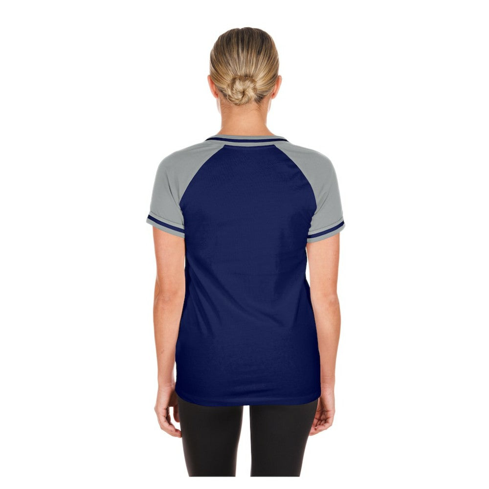 Los Angeles Dodgers New Era Women's Gameday V-Neck T-Shirt - Royal T-shirts