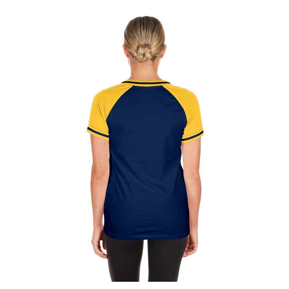 Milwaukee Brewers New Era Women's Gameday V-Neck T-Shirt - Navy T-shirts