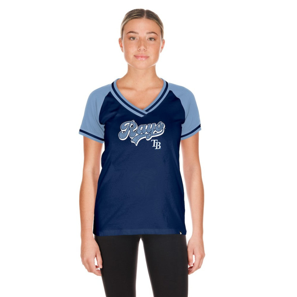 Tampa Bay Rays New Era Women's Gameday V-Neck T-Shirt - Navy T-shirts