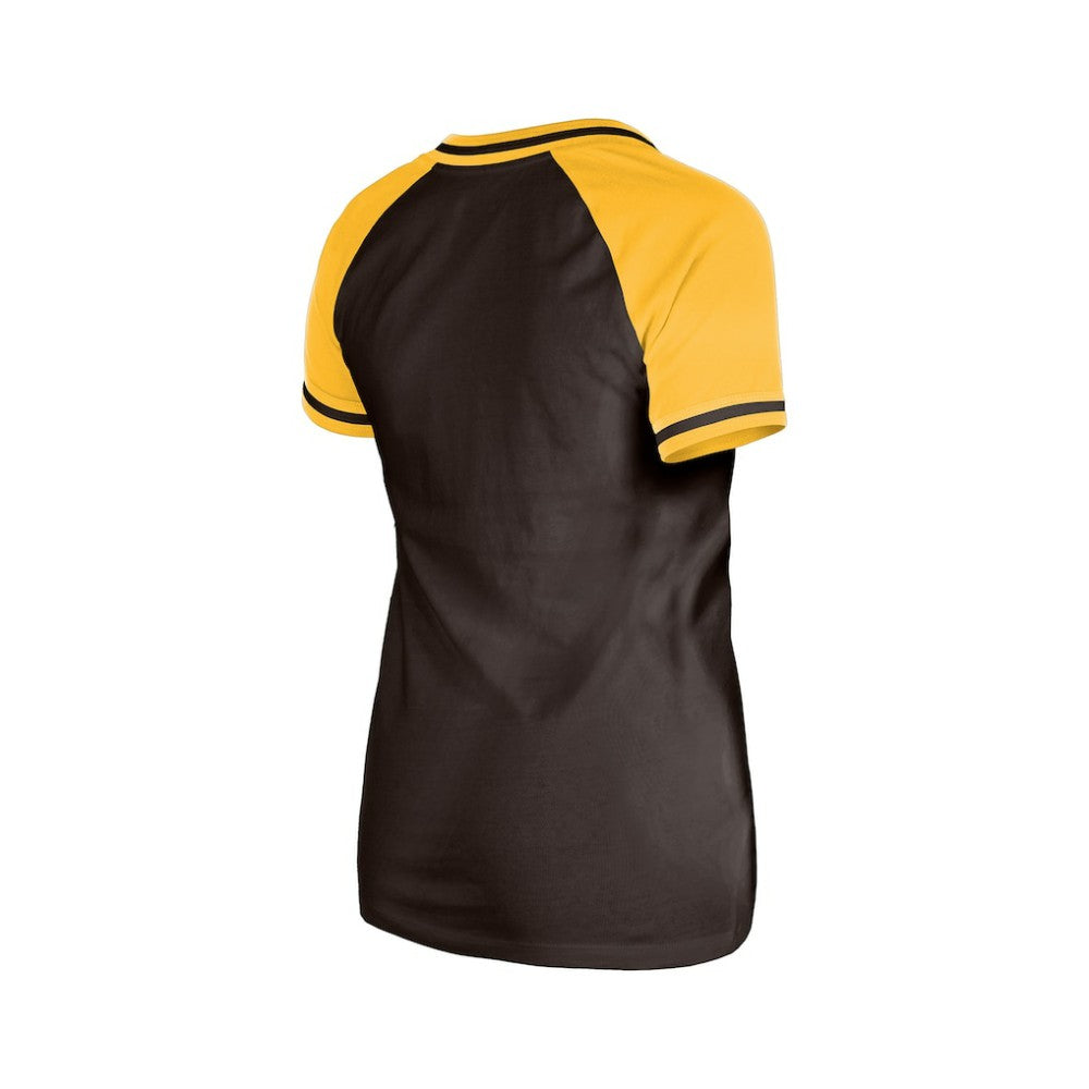 San Diego Padres New Era Women's Gameday V-Neck T-Shirt - Brown T-shirts