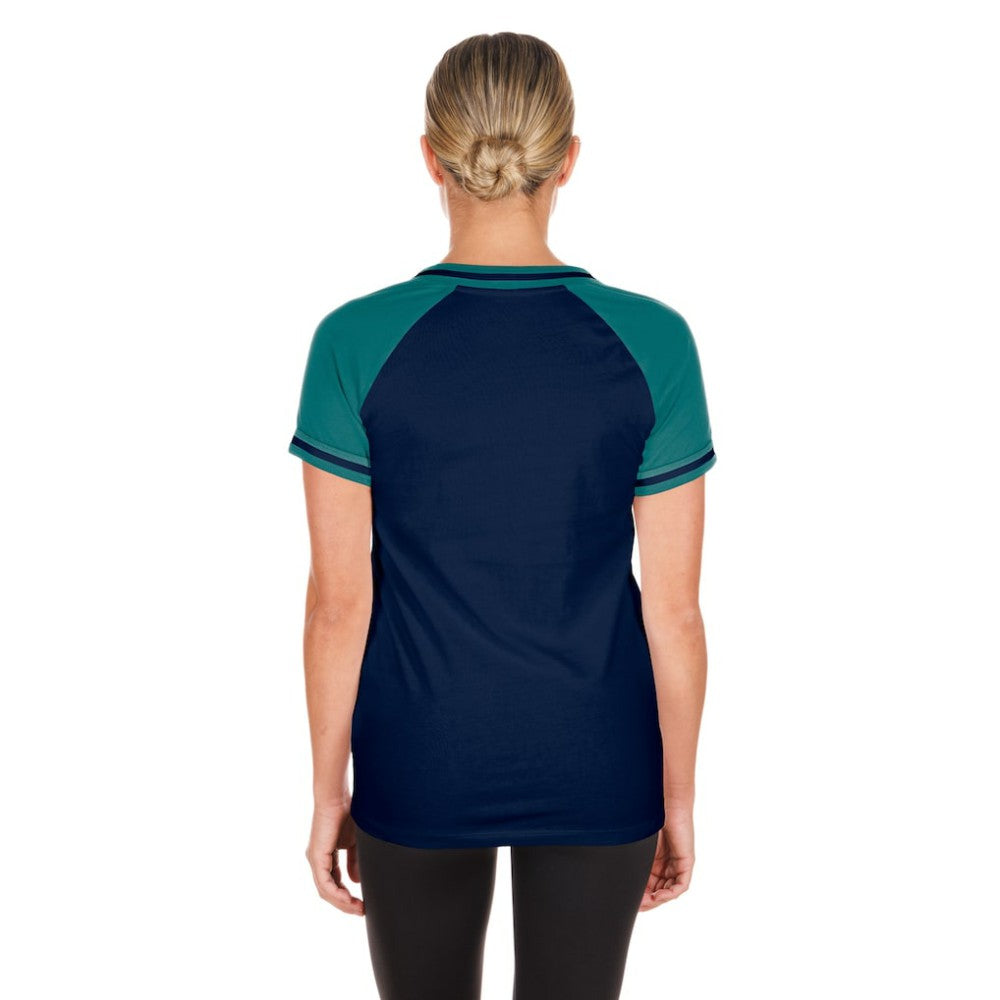 Seattle Mariners New Era Women's Gameday V-Neck T-Shirt - Navy T-shirts