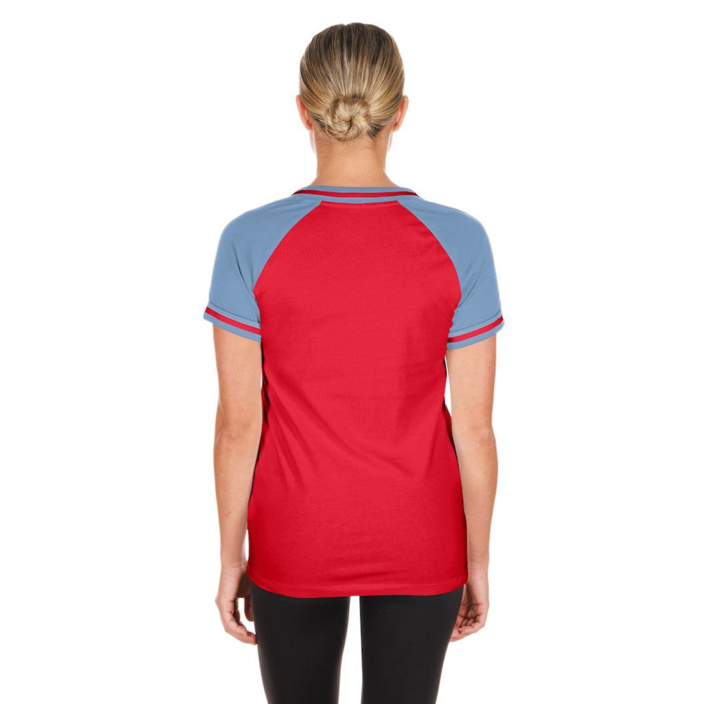 Texas Rangers New Era Women's Gameday V-Neck T-Shirt - Red T-shirts