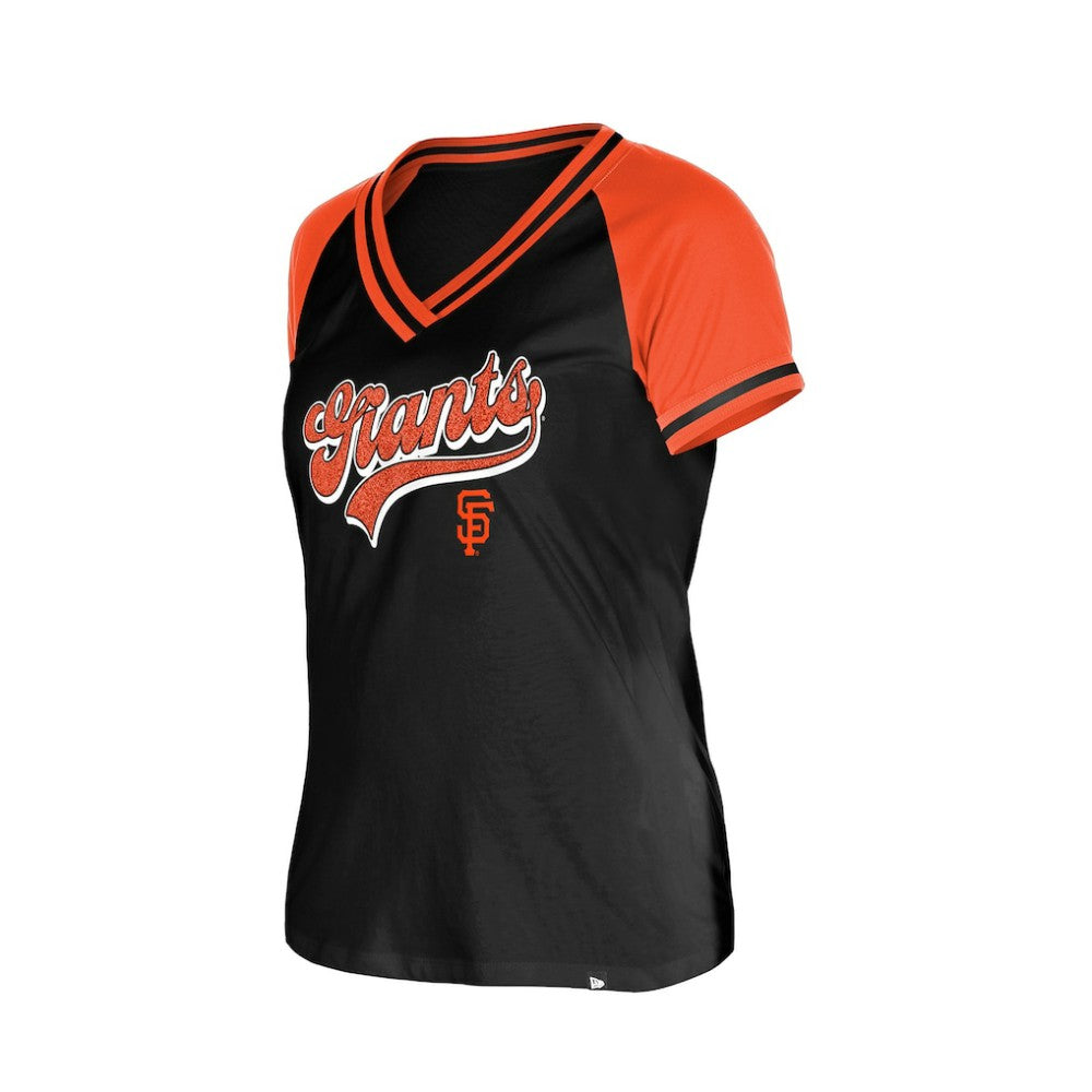 San Francisco Giants New Era Women's Gameday V-Neck T-Shirt - Black T-shirts