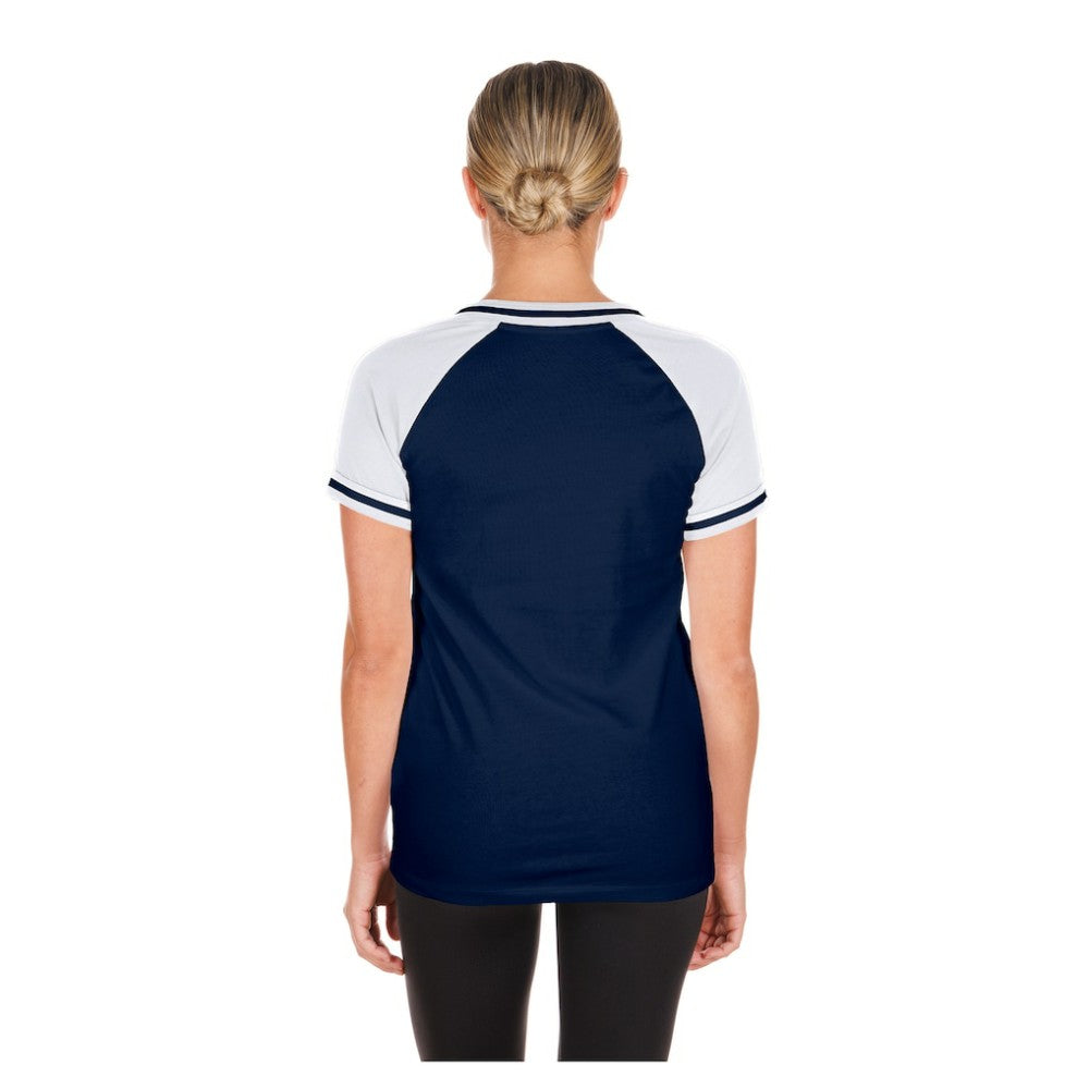 Chicago Cubs New Era Women's Gameday V-Neck T-Shirt - Navy T-shirts