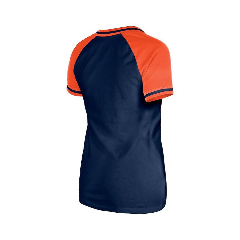 Detroit Tigers New Era Women's Gameday V-Neck T-Shirt - Navy T-shirts