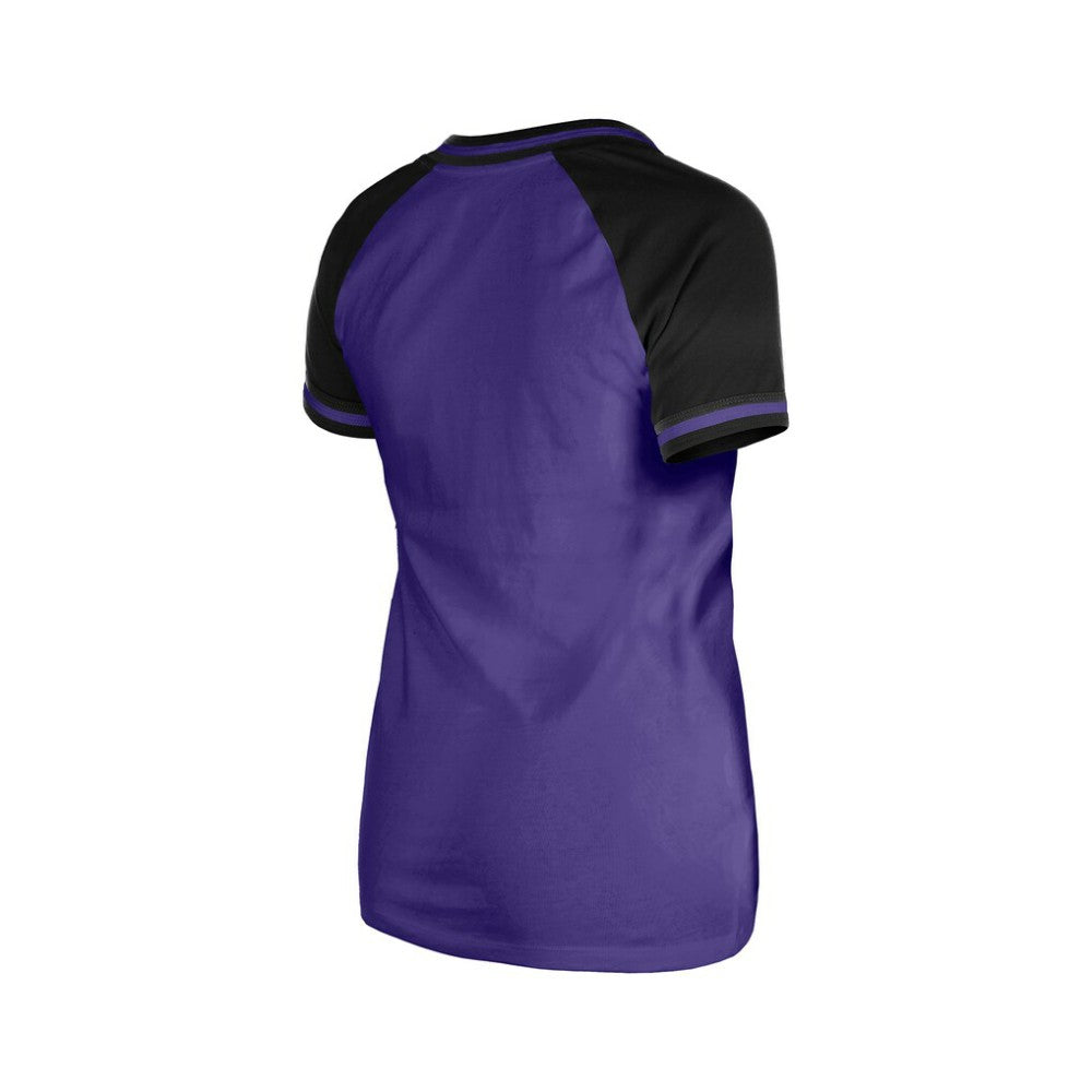 Colorado Rockies New Era Women's Gameday V-Neck T-Shirt - Purple T-shirts