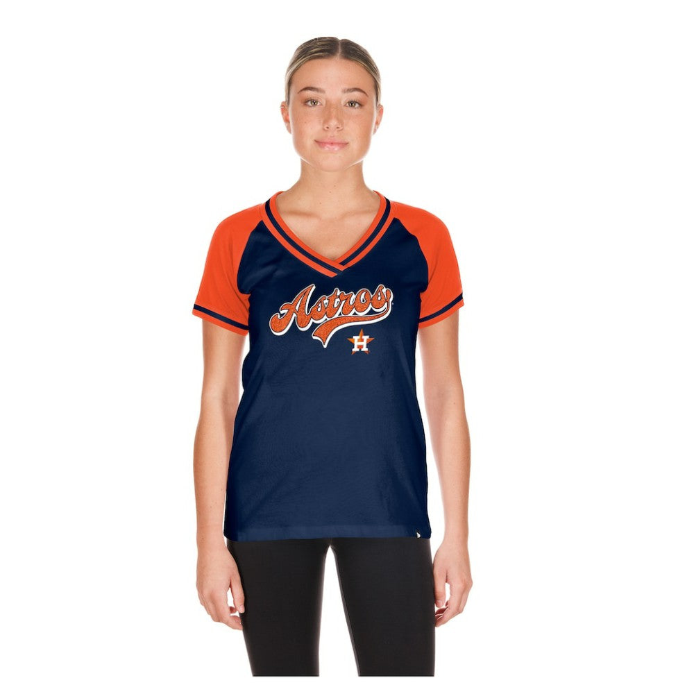 Houston Astros New Era Women's Gameday V-Neck T-Shirt - Navy T-shirts