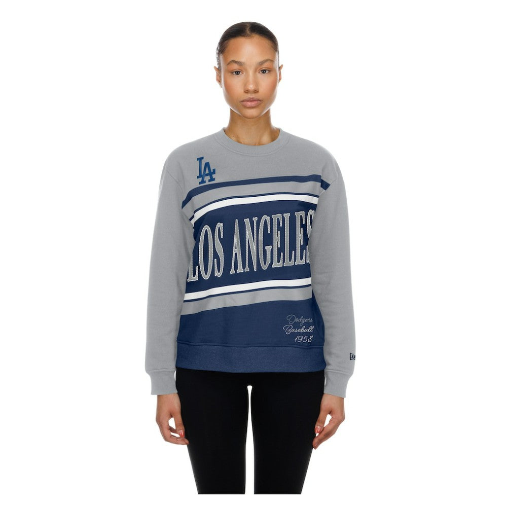 Los Angeles Dodgers New Era Women's Gameday Fleece Sweatshirt - Navy/Gray Sweatshirts