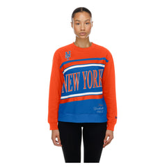 New York Mets New Era Women's Gameday Fleece Sweatshirt - Royal/Orange Sweatshirts