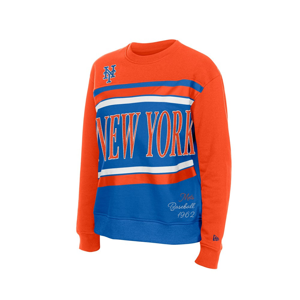 New York Mets New Era Women's Gameday Fleece Sweatshirt - Royal/Orange Sweatshirts