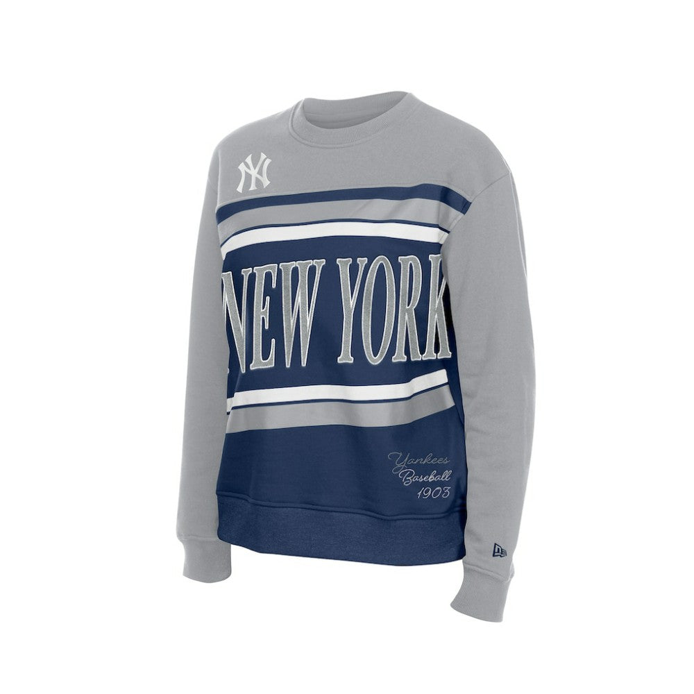 New York Yankees New Era Women's Gameday Fleece Sweatshirt - Navy/Gray Sweatshirts