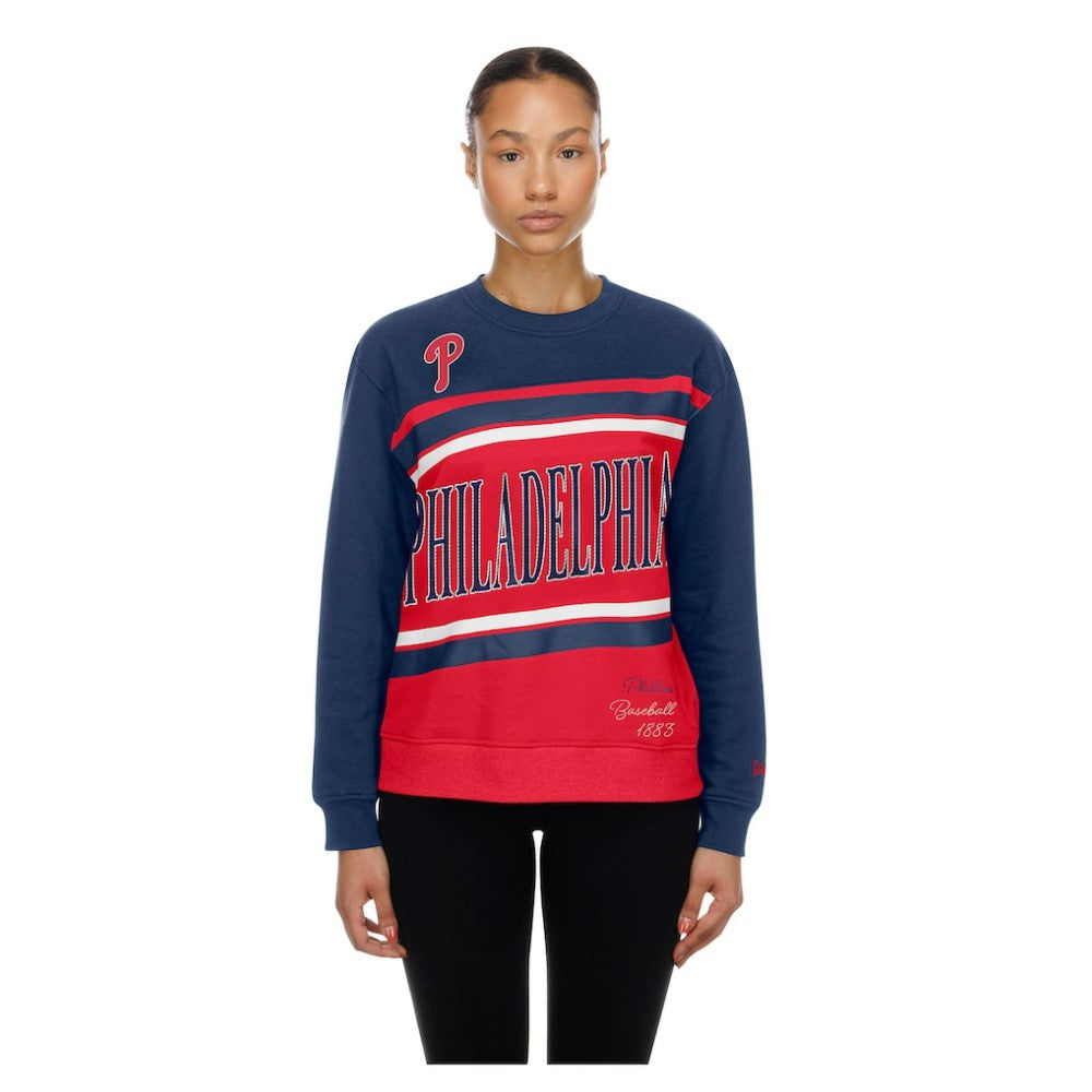 Philadelphia Phillies New Era Women's Gameday Fleece Sweatshirt - Red/Navy Sweatshirts