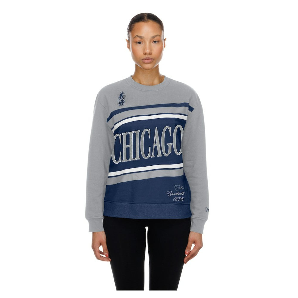 Chicago Cubs New Era Women's Gameday Fleece Sweatshirt - Royal/Gray Sweatshirts