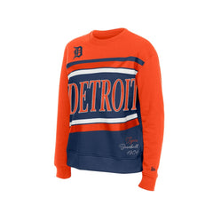 Detroit Tigers New Era Women's Gameday Fleece Sweatshirt - Navy/Orange Sweatshirts
