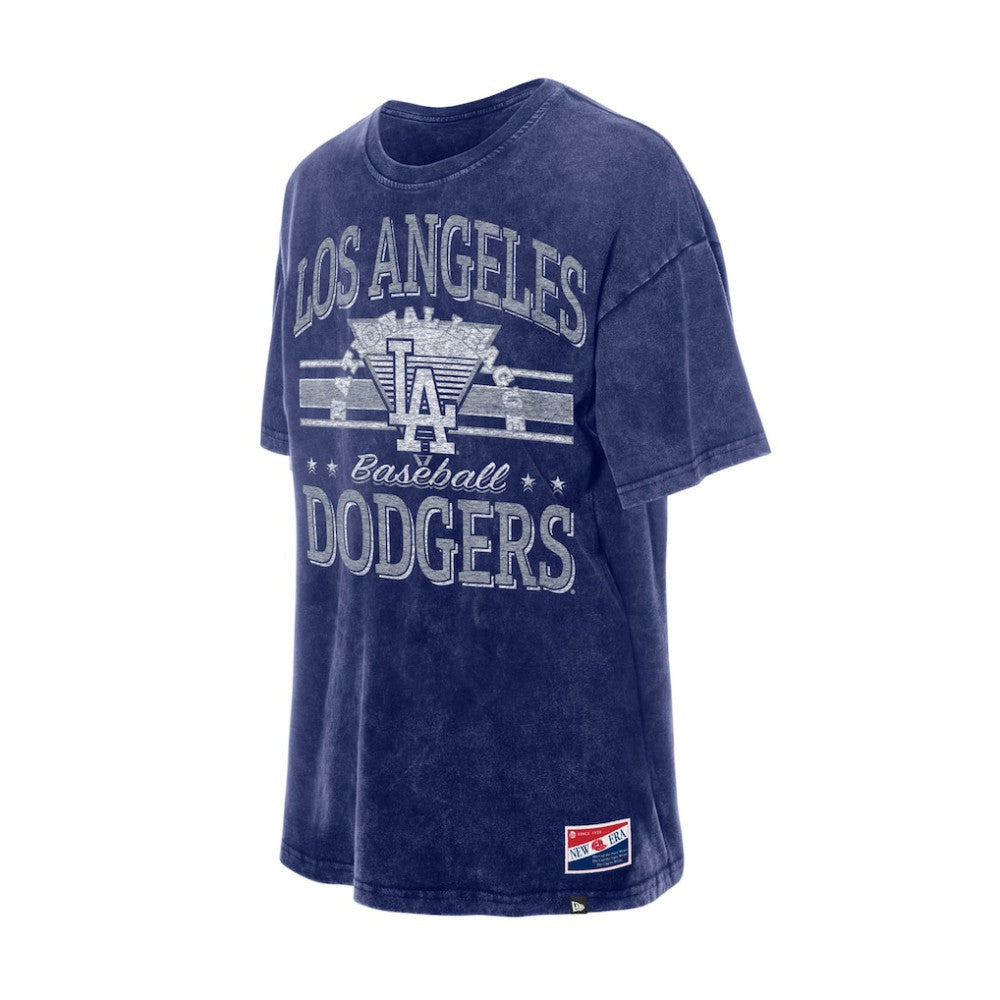 Los Angeles Dodgers New Era Women's Oversized Boyfriend T-Shirt - Blue T-shirts