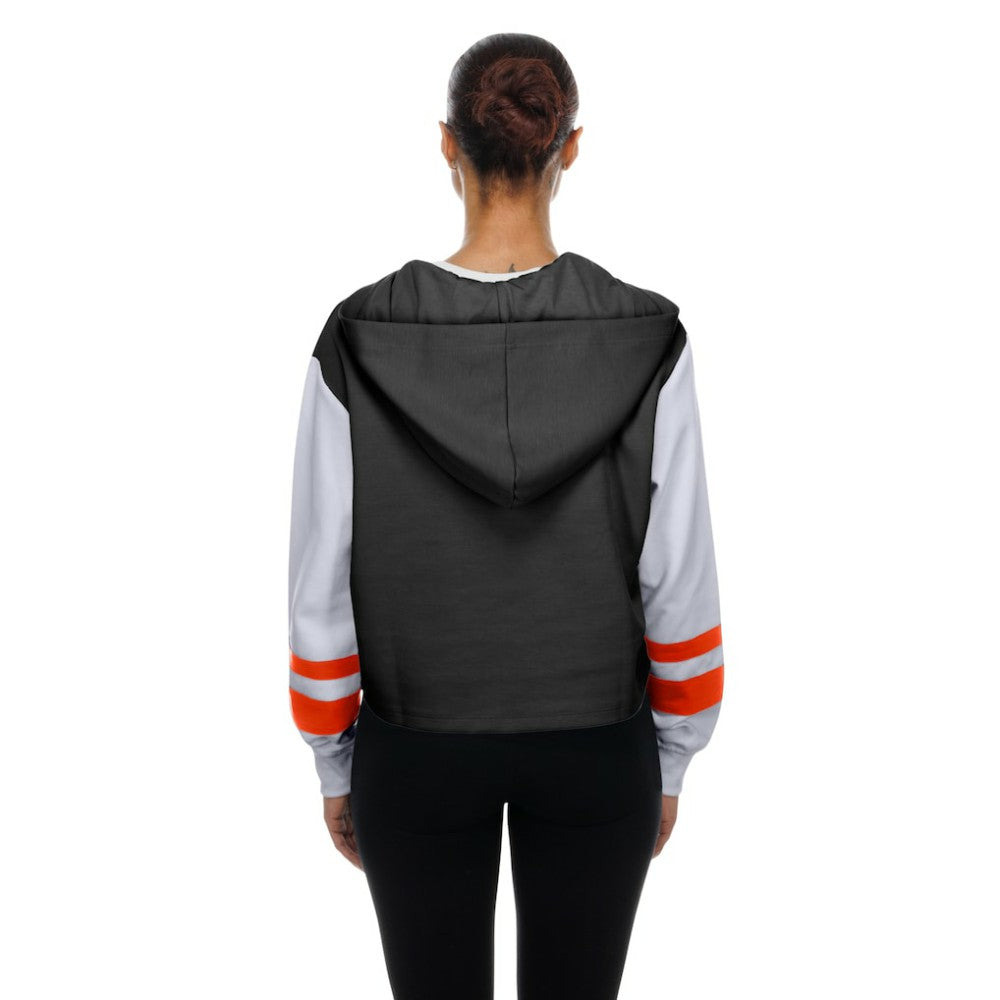 San Francisco Giants New Era Women's Boxy Lace-Up Hoodie - Black Hoodies