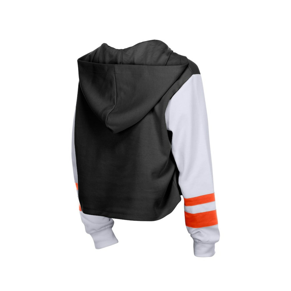 San Francisco Giants New Era Women's Boxy Lace-Up Hoodie - Black Hoodies