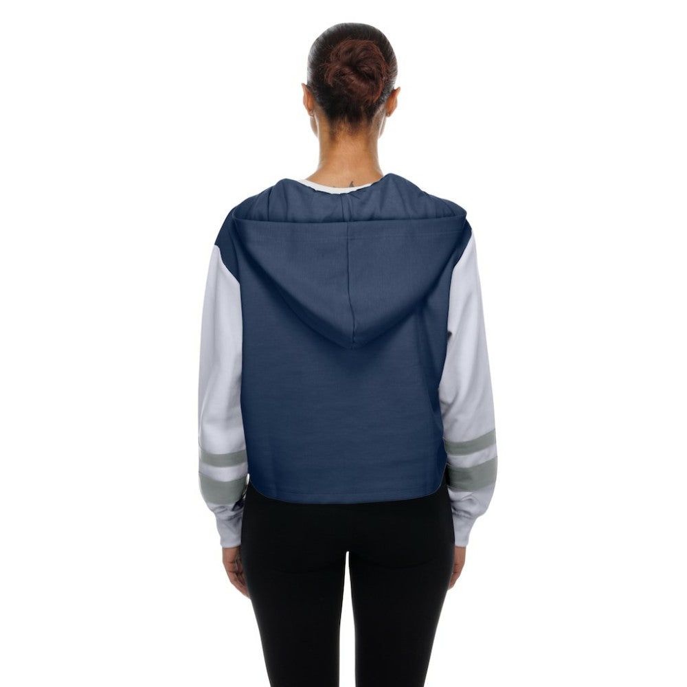 New York Yankees New Era Women's Boxy Lace-Up Hoodie - Navy Hoodies