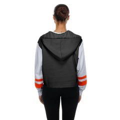 Baltimore Orioles New Era Women's Boxy Lace-Up Hoodie - Black Hoodies