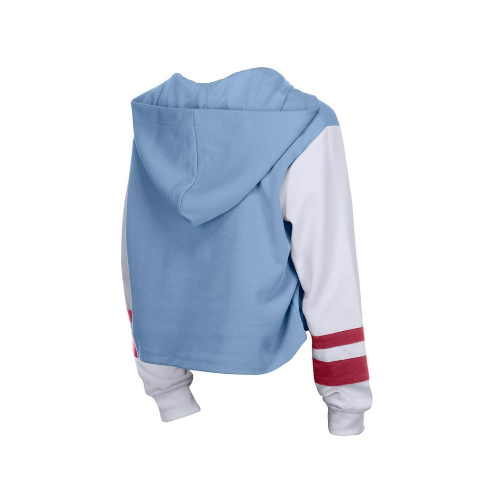 Philadelphia Phillies New Era Women's Boxy Lace-Up Hoodie - Light Blue Hoodies